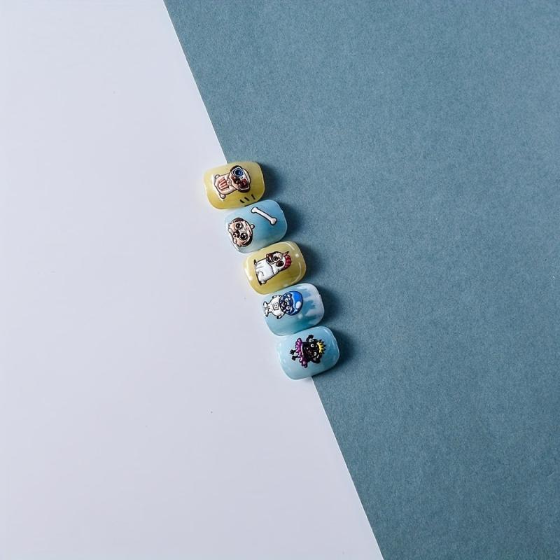 10pcs 5D Dog Nail Art Stickers Self Adhesive Puppy Nail Art Decals