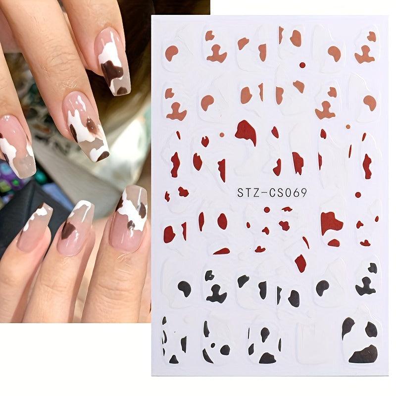 8pcs Colorful Line Nail Art Stickers Self-Adhesive Decals for Women