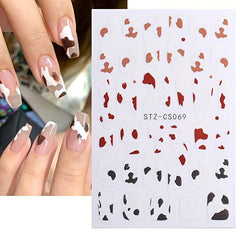 8pcs Colorful Line Nail Art Stickers Self-Adhesive Decals for Women
