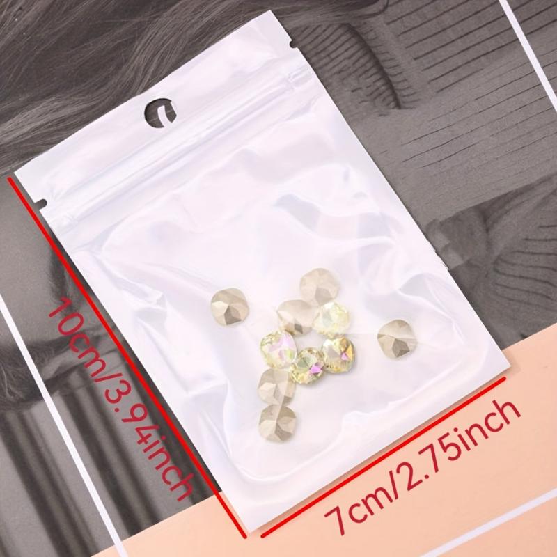 10pcs Glass Crystal Aurora 3D Nail Art Gemstones