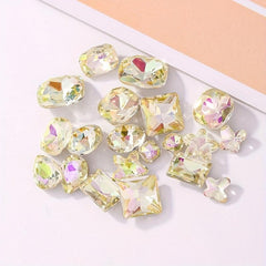 10pcs Glass Crystal Aurora 3D Nail Art Gemstones