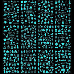 Glow In The Dark Halloween Nail Stickers Set
