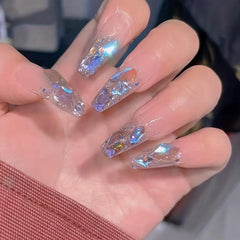 13 Grids Aurora Nail Art Rhinestone Resin Crystals Set With Tweezers