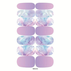 12 Sheets Gradient Marble Nail Polish Stickers for Women Girls