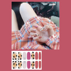 Gradient Nail Art Stickers Full Wrap Glitter Nail Decals