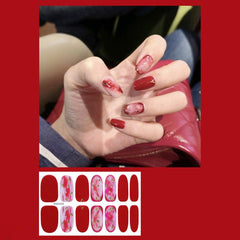 Gradient Nail Art Stickers Full Wrap Glitter Nail Decals