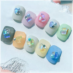 100 pcs Zircon Rhinestones Nail Art Gemstone Nail Tips