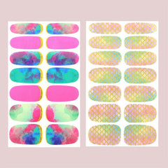 6 Sheets Nail Art Decals - Easy Manicure Transformation