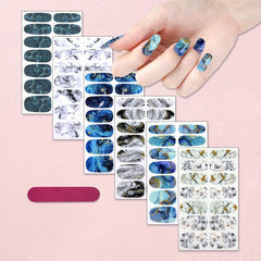 6 Sheets Nail Art Decals - Easy Manicure Transformation