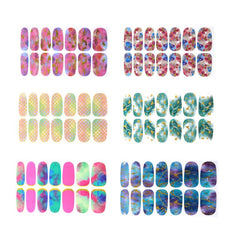 6 Sheets Nail Art Decals - Easy Manicure Transformation