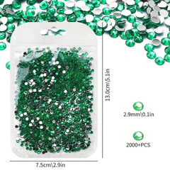 1000Pcs Nail Art Rhinestones Flatback Crystal AB Transparent Rhinestone