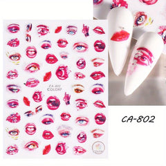 Floral 3D Nail Art Stickers for Summer & Spring Manicures