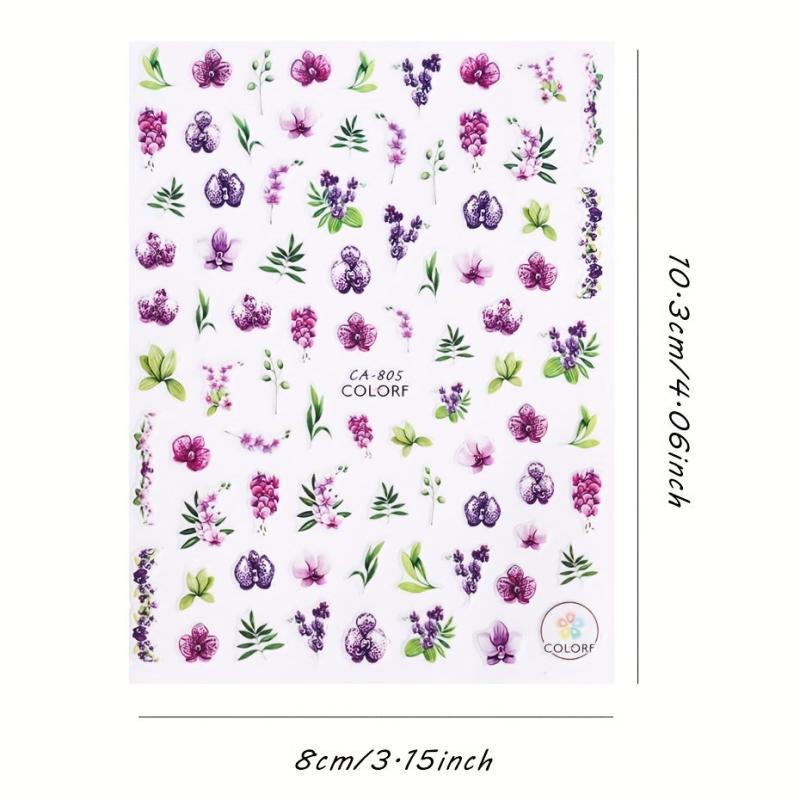 Floral 3D Nail Art Stickers for Summer & Spring Manicures