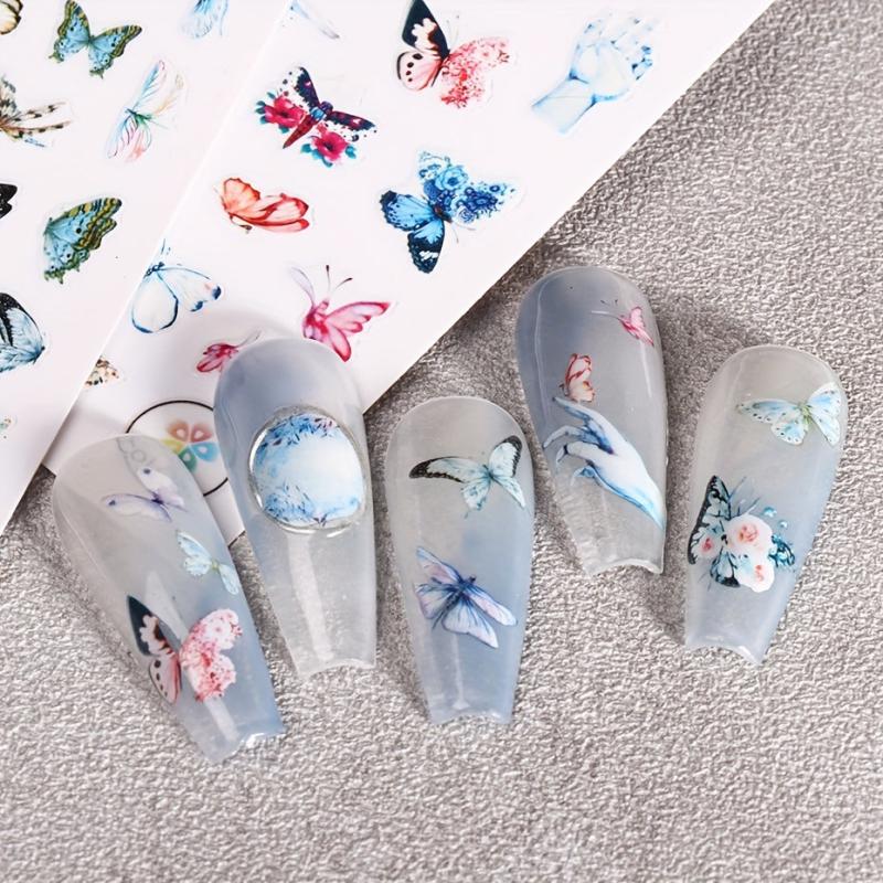 Floral 3D Nail Art Stickers for Summer & Spring Manicures