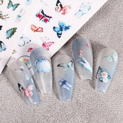 Floral 3D Nail Art Stickers for Summer & Spring Manicures