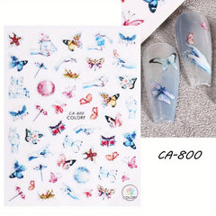 Floral 3D Nail Art Stickers for Summer & Spring Manicures