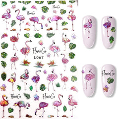 Y2K Nail Art Stickers Self Adhesive Leaf Bird Peacock Nail Decals