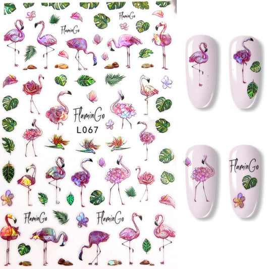 Y2K Nail Art Stickers Self Adhesive Leaf Bird Peacock Nail Decals