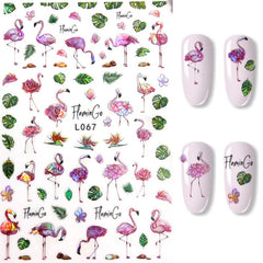 Y2K Nail Art Stickers Self Adhesive Leaf Bird Peacock Nail Decals