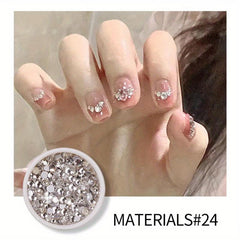 Colorful Rhinestone Nail Art Gems Mix Sizes 3D Flat Bottom