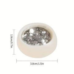 Colorful Rhinestone Nail Art Gems Mix Sizes 3D Flat Bottom