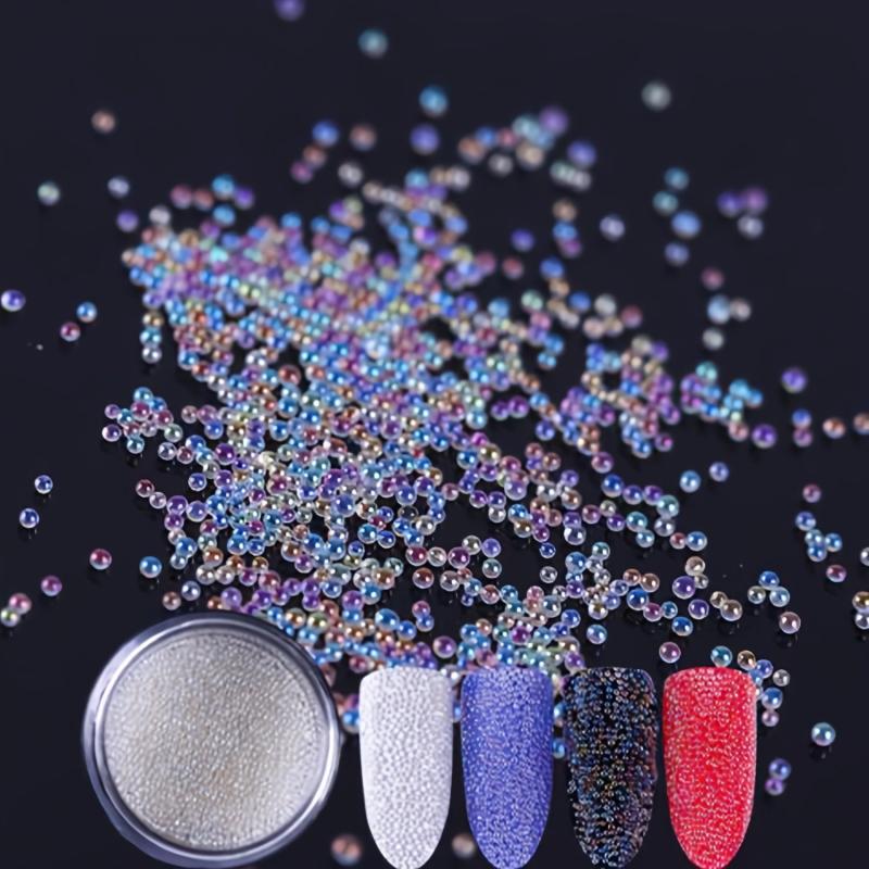 Multicolor Caviar Beads for DIY Nail Art Glass Metal Pixie Crystals
