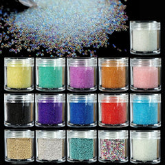 Multicolor Caviar Beads for DIY Nail Art Glass Metal Pixie Crystals