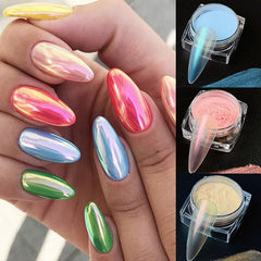 Champagne Mirror Nail Glitter Powder Flakes