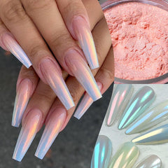 Champagne Mirror Nail Glitter Powder Flakes
