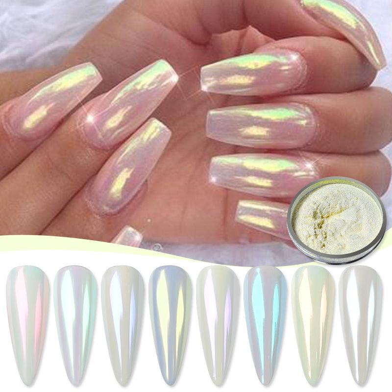 Champagne Mirror Nail Glitter Powder Flakes
