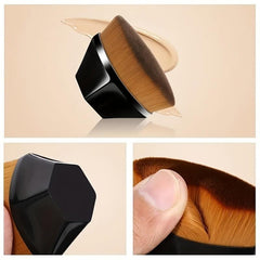 6pcs Foundation Makeup Brushes Set With Puff Triangle Powder Puff Makeup Sponge