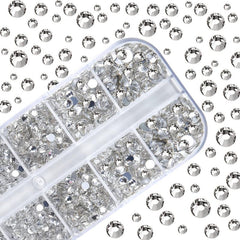 2400 Pcs Nail Art Rhinestones with Storage Box