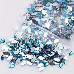 500pcs Lake AB Horse Eye Rhinestones Nail Art