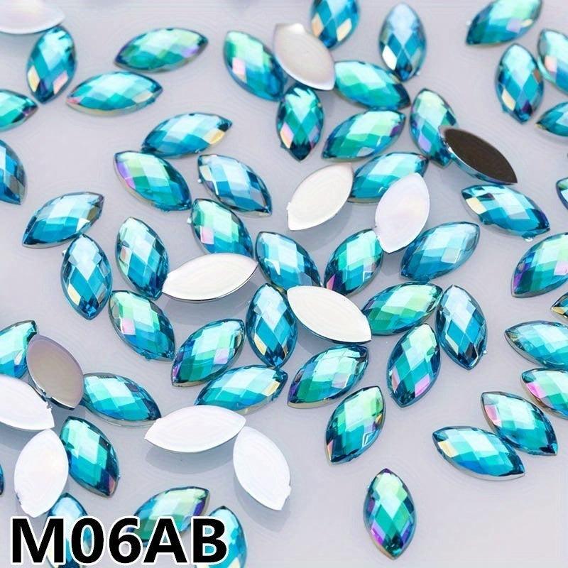 500pcs Lake AB Horse Eye Rhinestones Nail Art
