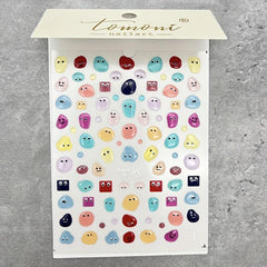 5D Cartoon Expression Nail Art Stickers Self Adhesive Decals