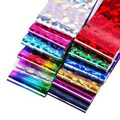 22 Sheets Laser Adhesive Nail Foils for DIY Nail Art Decoration