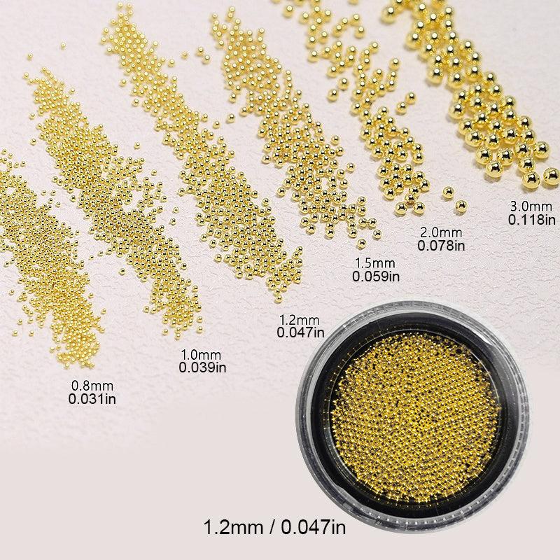 Mixed Size Steel Balls Pearls Gems for Stunning Manicures