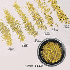Mixed Size Steel Balls Pearls Gems for Stunning Manicures