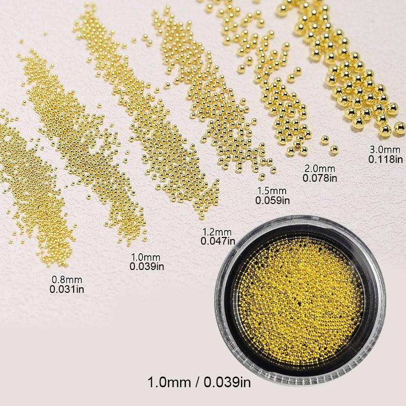 Mixed Size Steel Balls Pearls Gems for Stunning Manicures