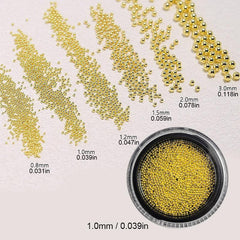 Mixed Size Steel Balls Pearls Gems for Stunning Manicures