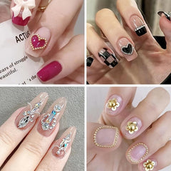Mixed Size Steel Balls Pearls Gems for Stunning Manicures