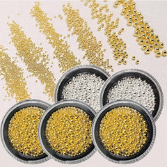 Mixed Size Steel Balls Pearls Gems for Stunning Manicures