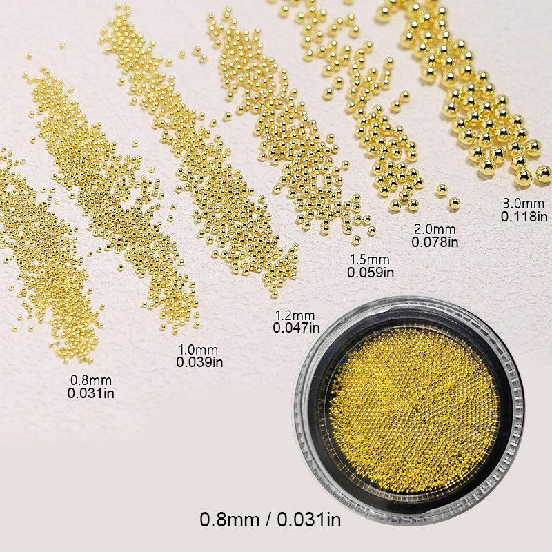 Mixed Size Steel Balls Pearls Gems for Stunning Manicures