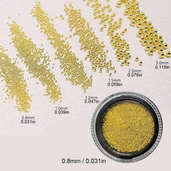 Mixed Size Steel Balls Pearls Gems for Stunning Manicures
