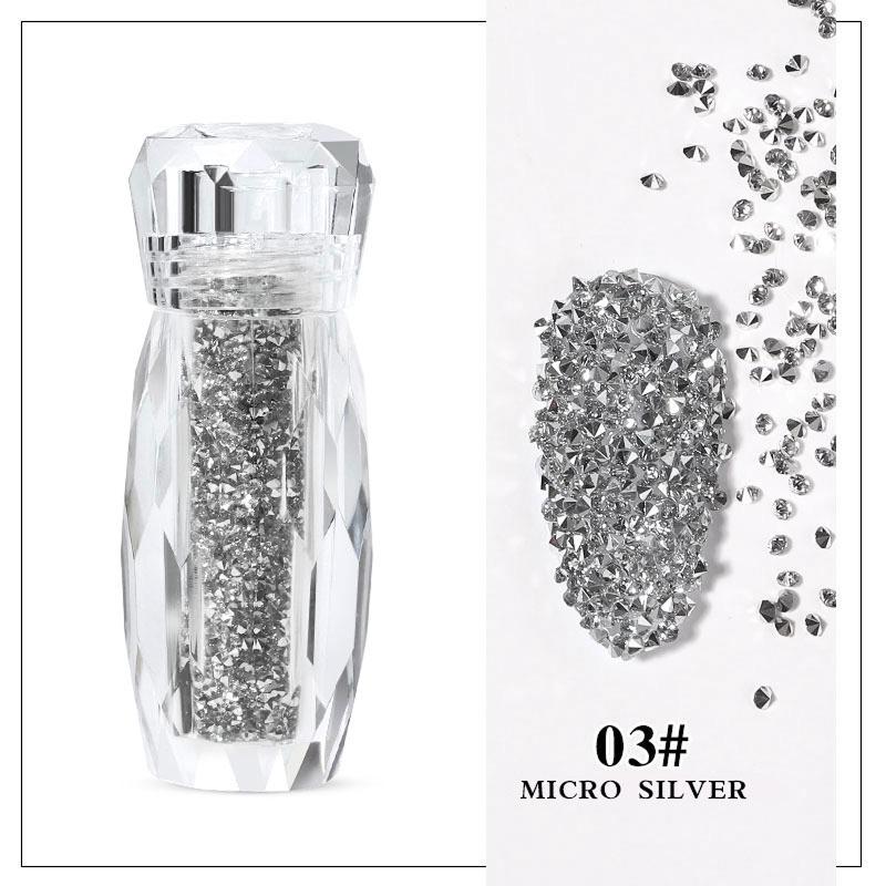 Glass Nail Charms Tiny Rhinestones Sand for DIY Nail Art