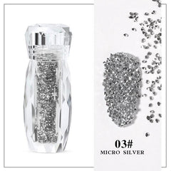 Glass Nail Charms Tiny Rhinestones Sand for DIY Nail Art