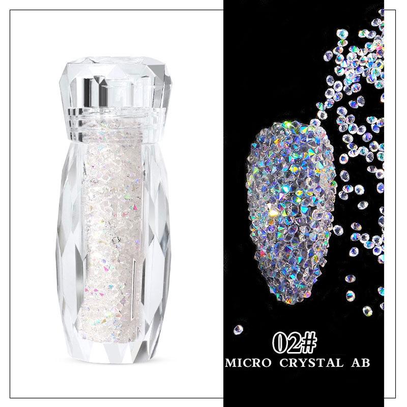 Glass Nail Charms Tiny Rhinestones Sand for DIY Nail Art
