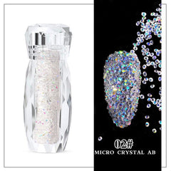 Glass Nail Charms Tiny Rhinestones Sand for DIY Nail Art