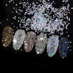 Glass Nail Charms Tiny Rhinestones Sand for DIY Nail Art