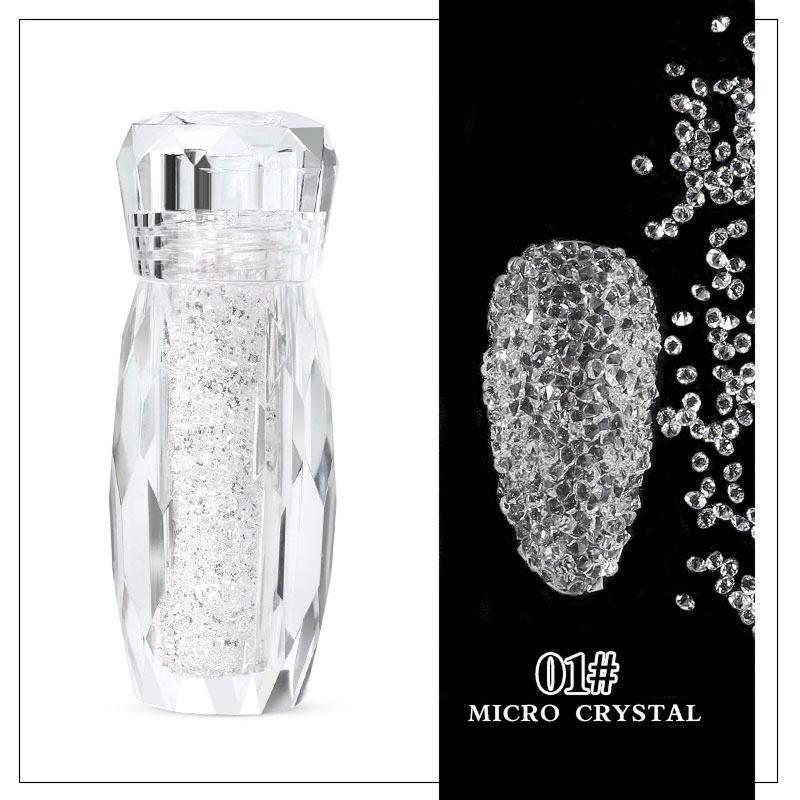 Glass Nail Charms Tiny Rhinestones Sand for DIY Nail Art